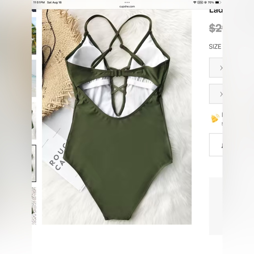 Women's Vintage One Piece Swimsuit Tummy Control Halter‎ Swimwear Bathing Suit - Picture 3 of 3